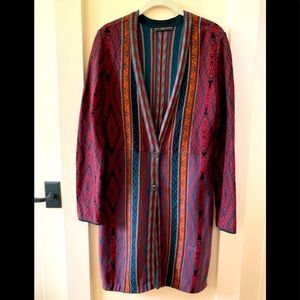 Peruvian Connection long mult color sweater